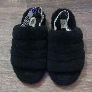 Ugg Fluff Yeah Slide Black 8